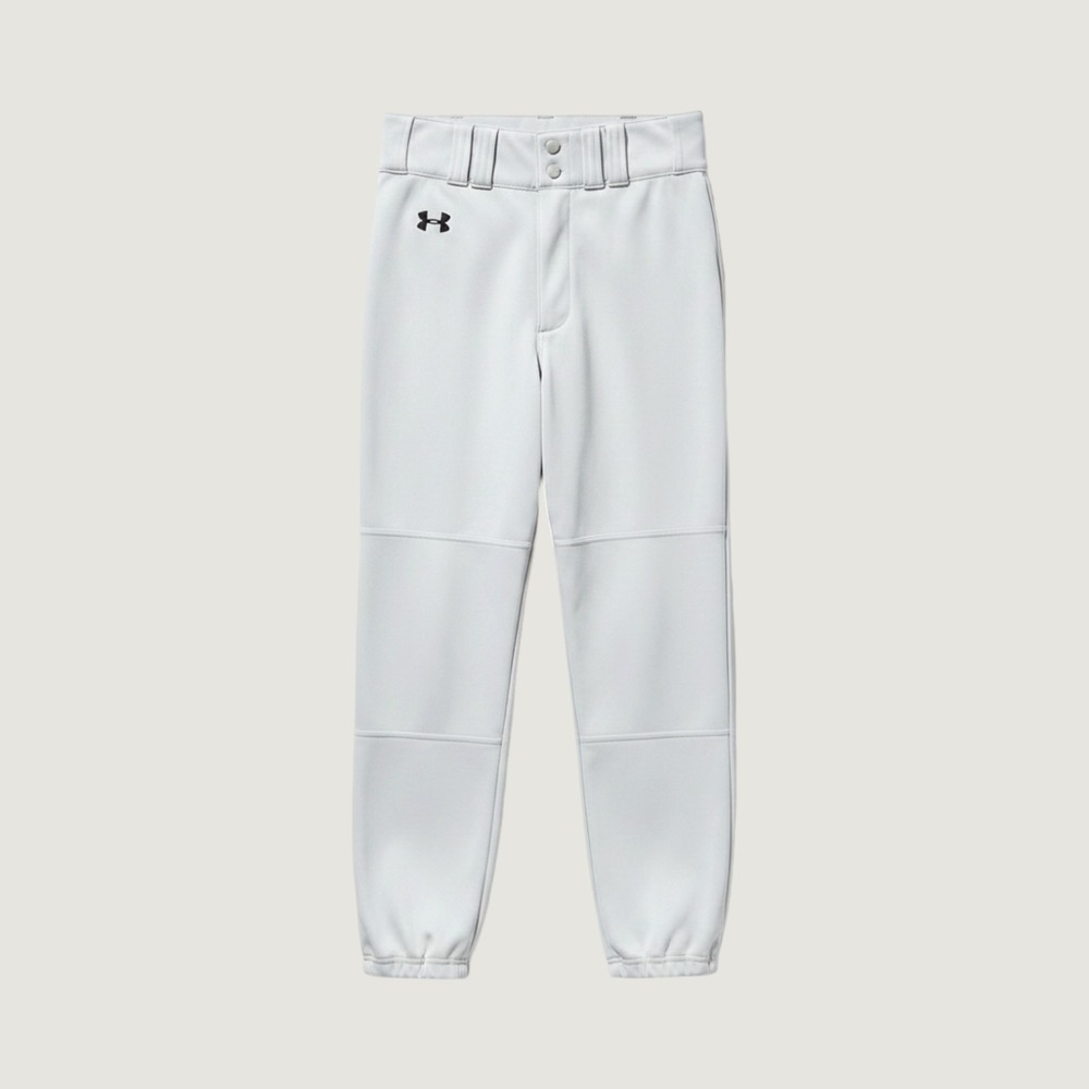 Under Armour Baseball Pants Gray Mens L Sport Loose Fit Elastic Cuffs UA Athlete